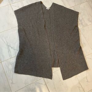 Backdrop Gray Women's Sweater vest.  Open style. Sleeveless.